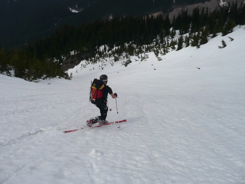 Heliotrop Creek : Les "bowls" permettent d'éviter une bonne portion de ski dans la forêt