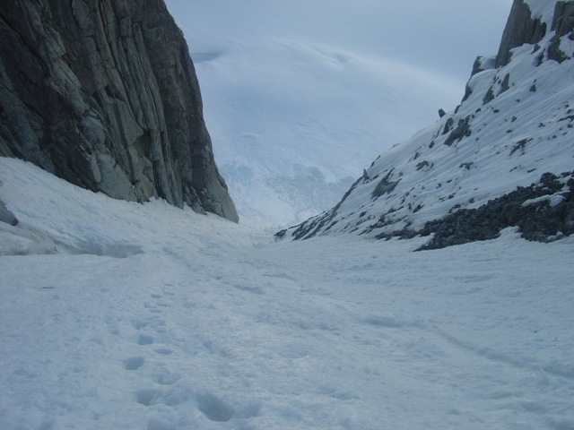 Bas du couloir Jaeger : On monte pour voir les conditions