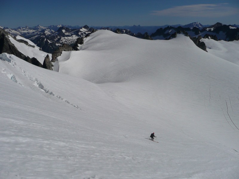 El Dorado Peak : Ski grand large dans le bas de la face