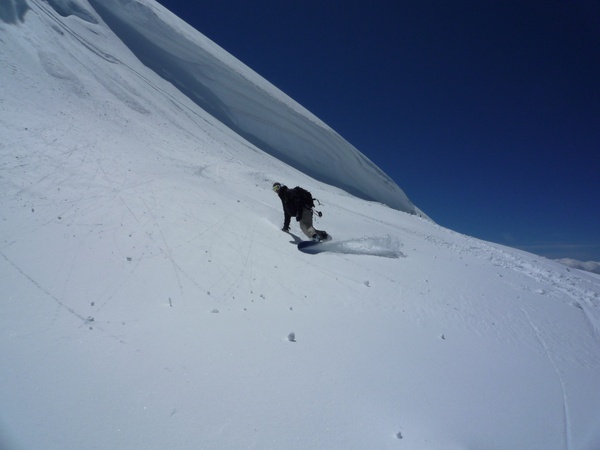 #5 face Nord du tacul : Sylvain dans la face nord du tacul face Nord du tacul : Sylvain dans la face nord du tacul