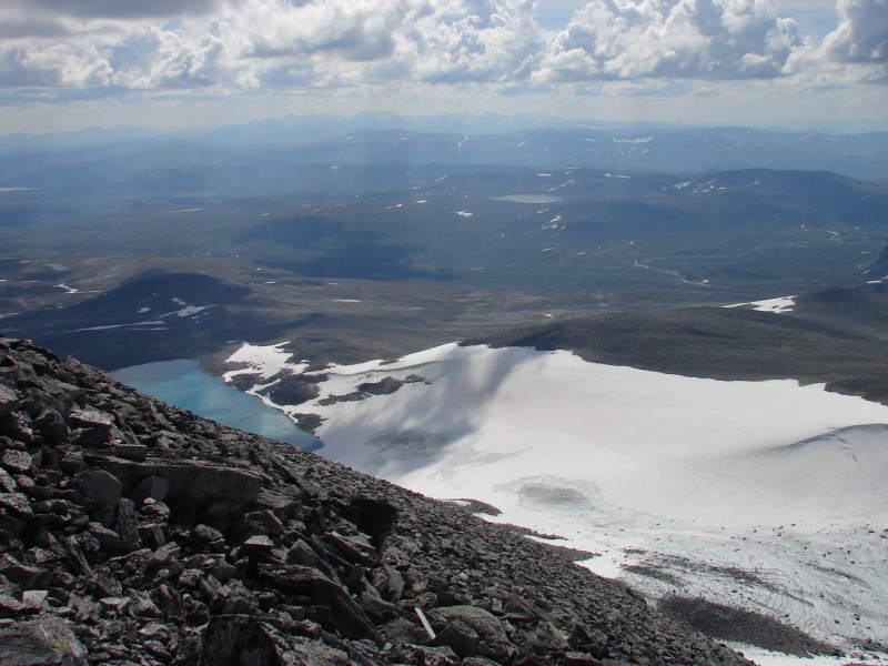 Lac Istjorni : Glacier qui ploge dans le lac!