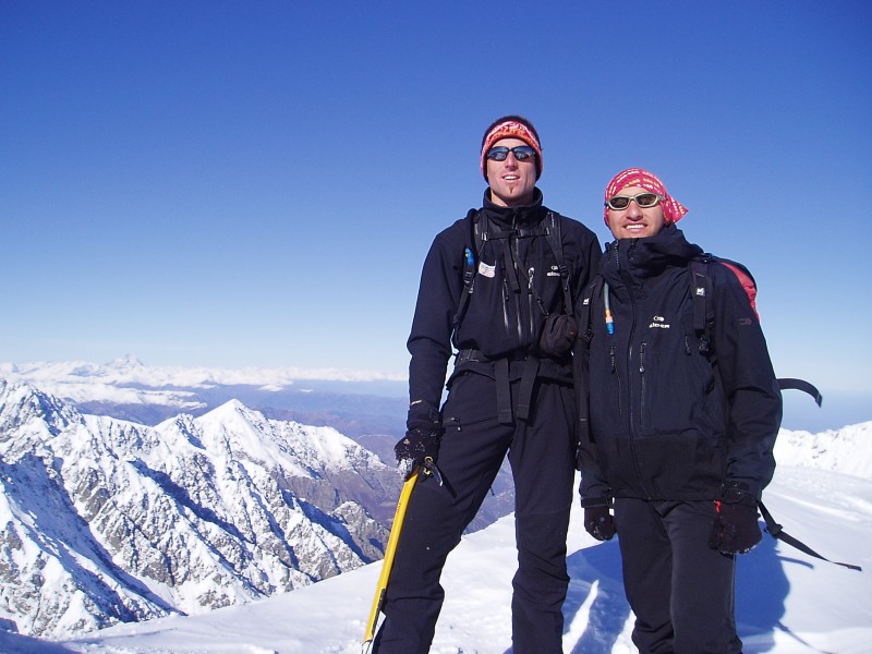 Gélas : Vue intégrale sur les alpes du Sommet (Jean-Seb et moi)