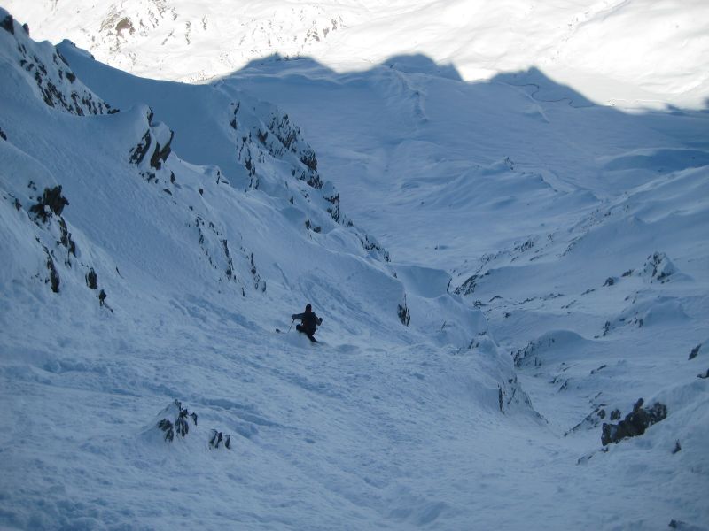 Début du couloir : Super bonne neige !