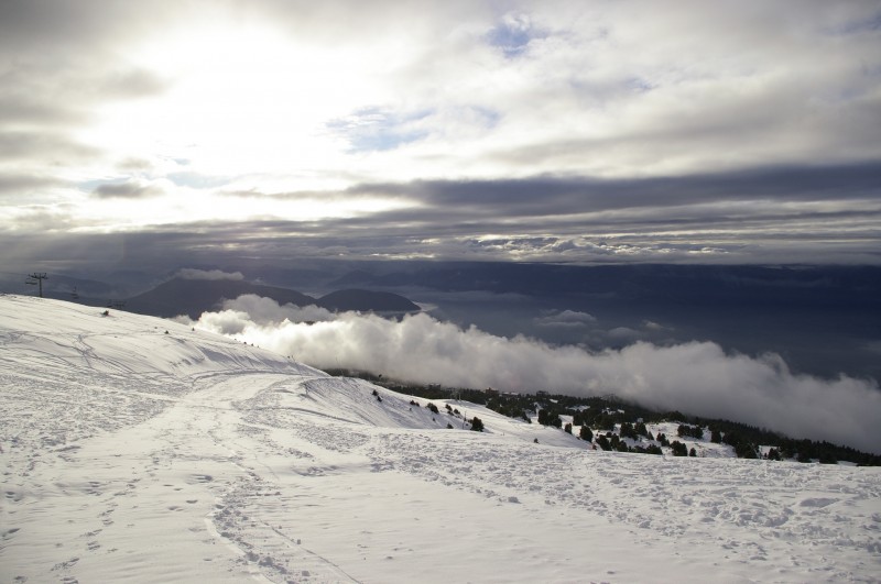 enneigement avant le sommet : enneigement bien correct avant le sommet