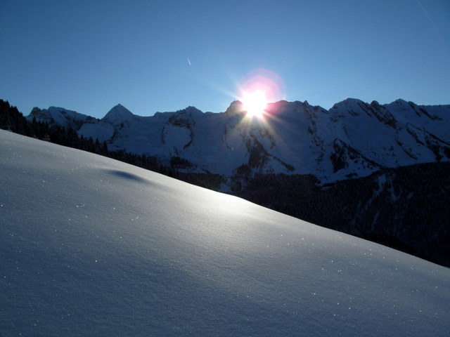 On passe au soleil : -10°C au départ le soleil fait du bien