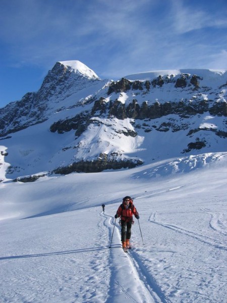 Alphubel : Sur le Mellich gletscher devant l'Alphubel