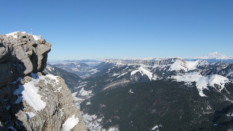 Croix et Mont Blanc : en redescendant du sommet
