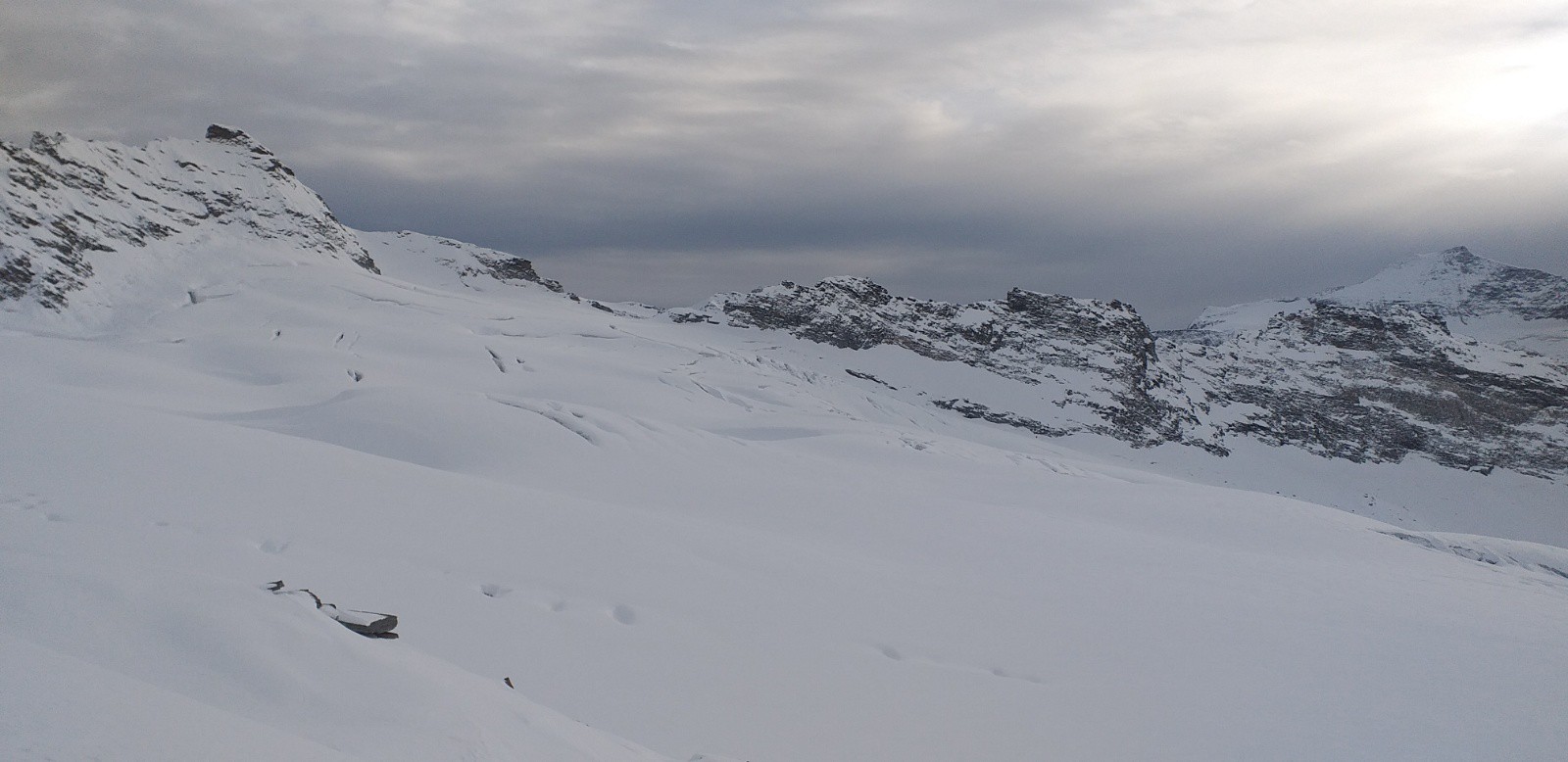 .glacier du mulinet depuis le col de trieve dimanche 16h