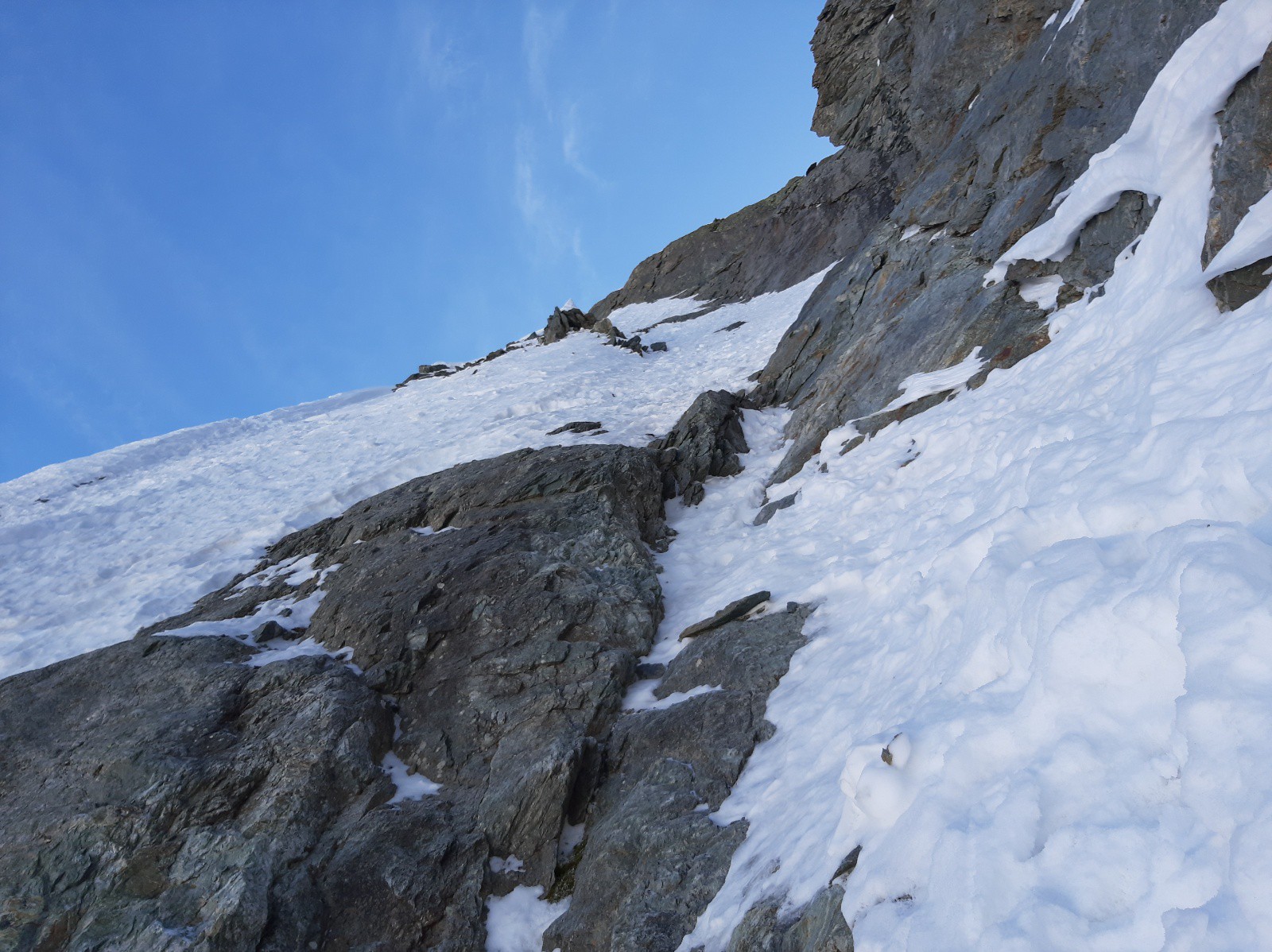 Le petit déchaussage à mi-pente