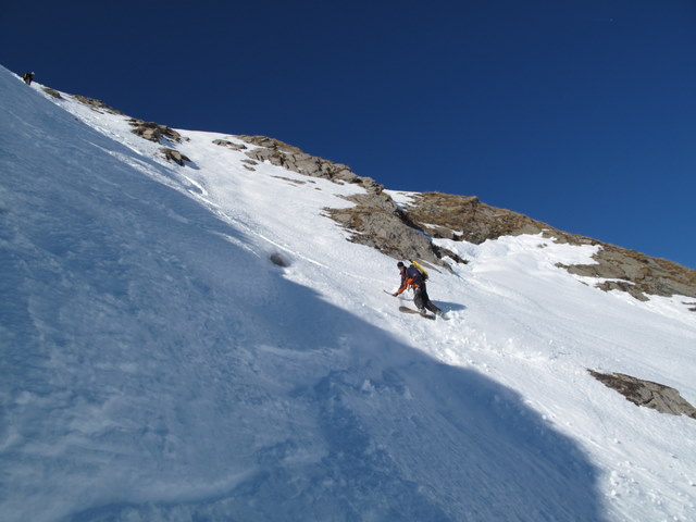 Les zones à l'ombre sont plus skiables