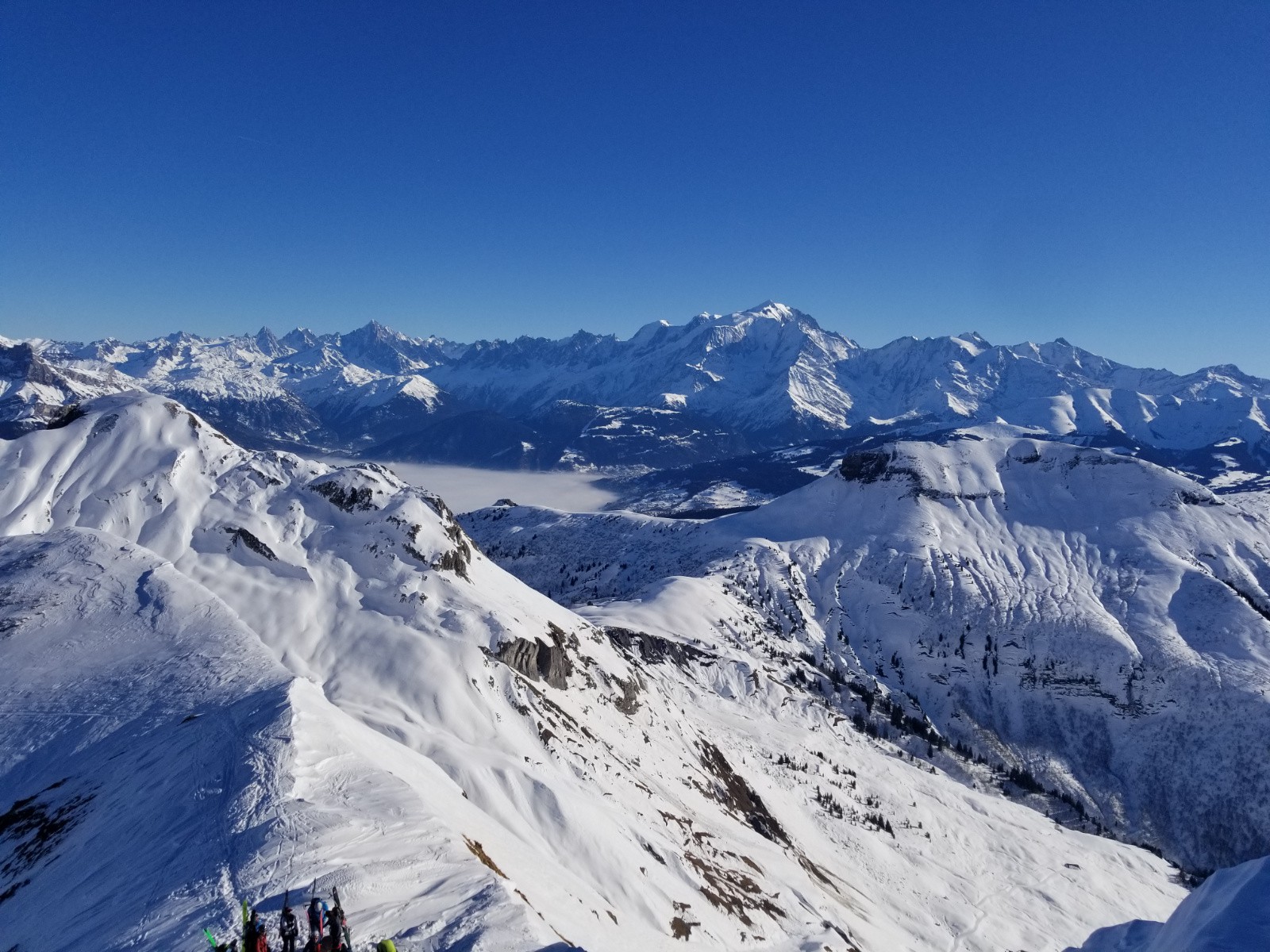 Mont-Blanc depuis la descente du Trou de la Mouche