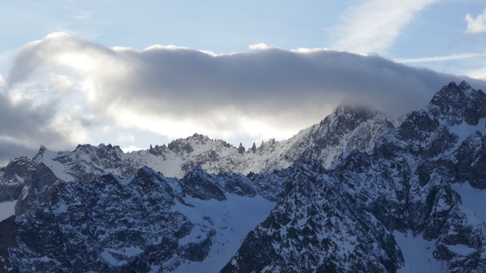 Vue côté massif du Mont Blanc