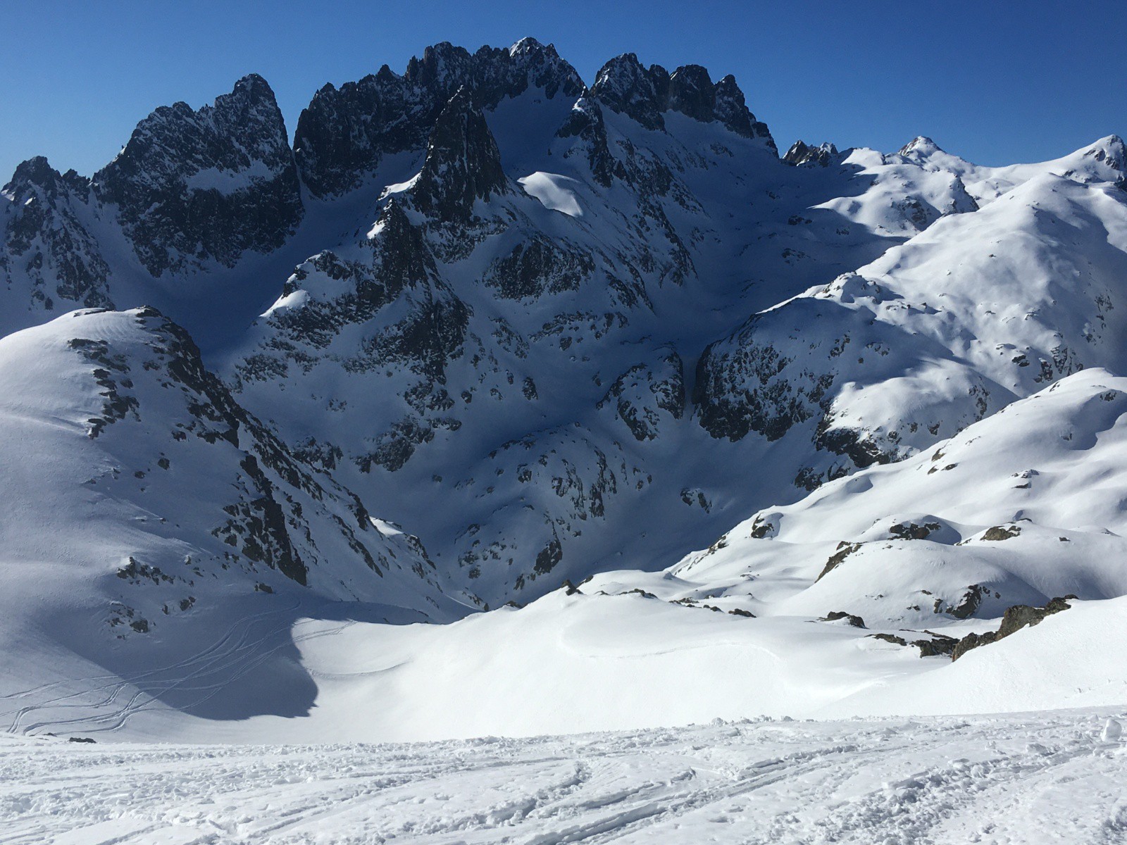  descente vers la combe de la croix devant Argentières