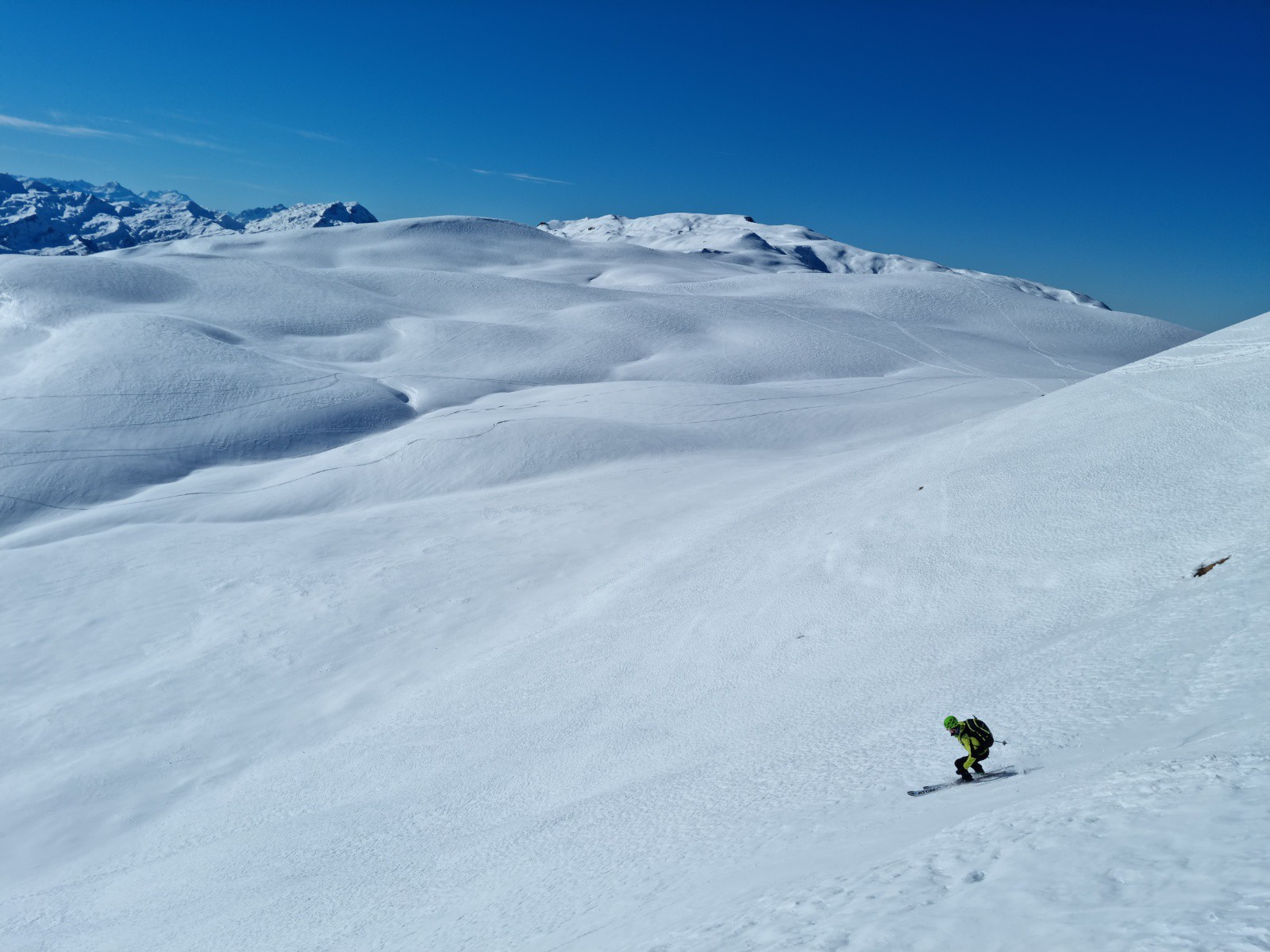 une belle ambiance de ski typique du Beaufortain 
