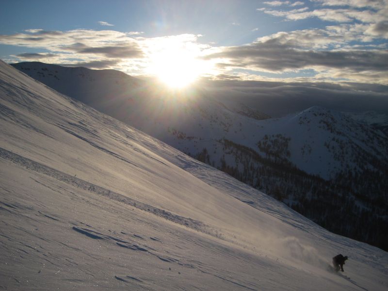 Coucher de soleil : Luminosité et poudre d'irréalité...