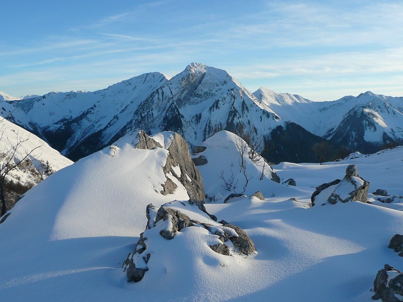 Tré le Mollard : Vue sur Armène-Pécloz.