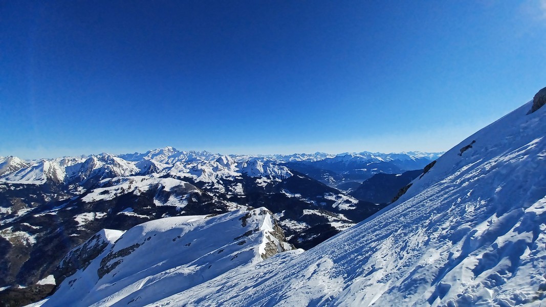 Sous le pointe sud, Mont Blanc et Savoie