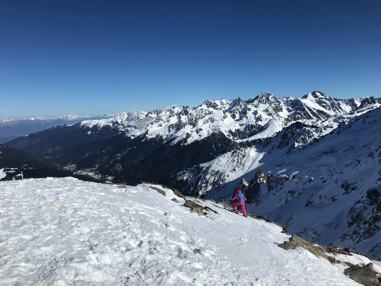 Départ à ski du sommet 