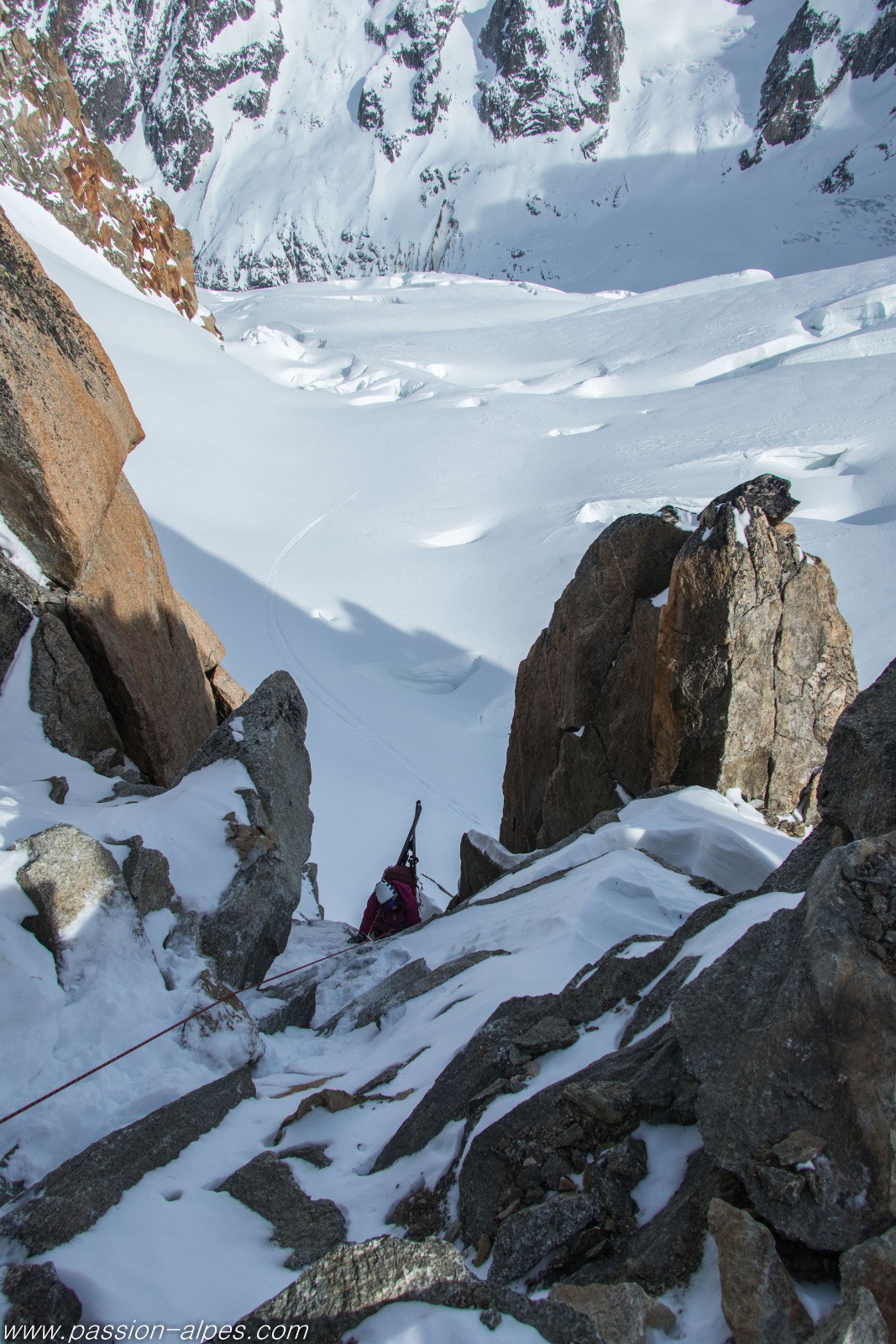 Descente sur le glacier 