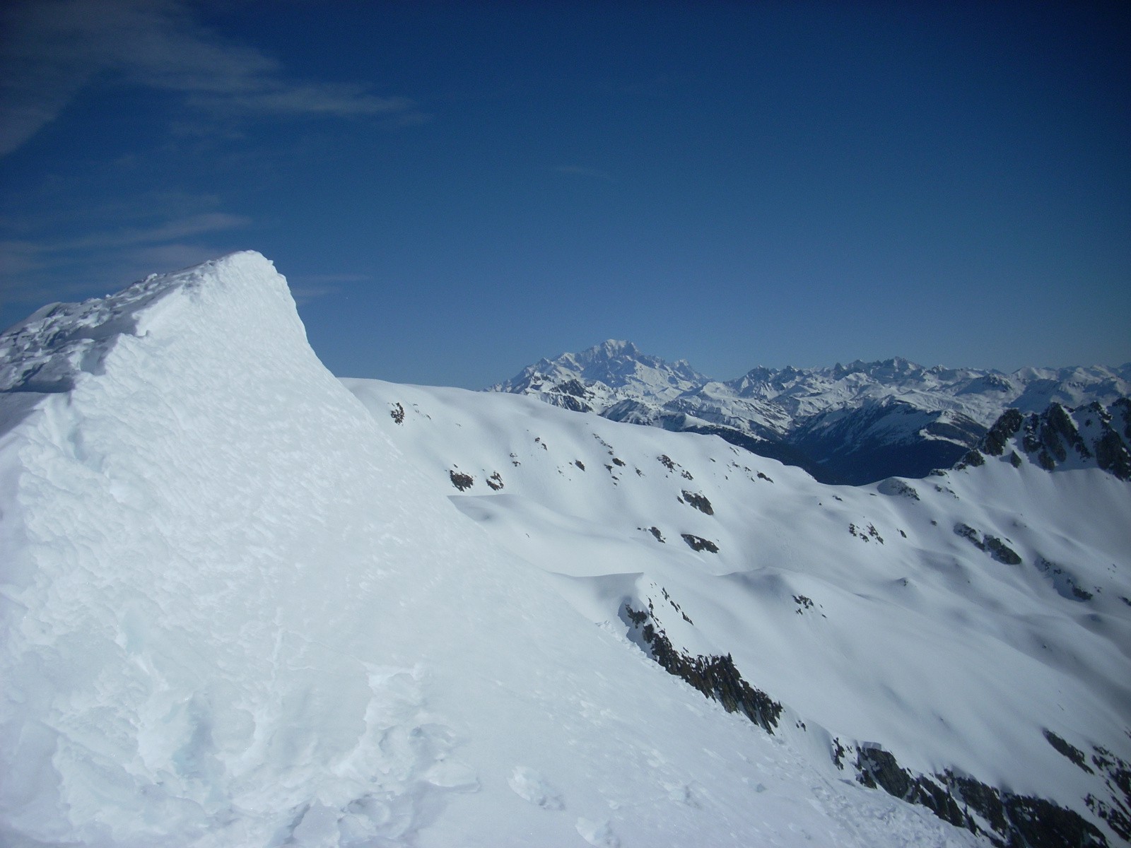Sommet des Marmottes, vue sur le Mont-Blanc