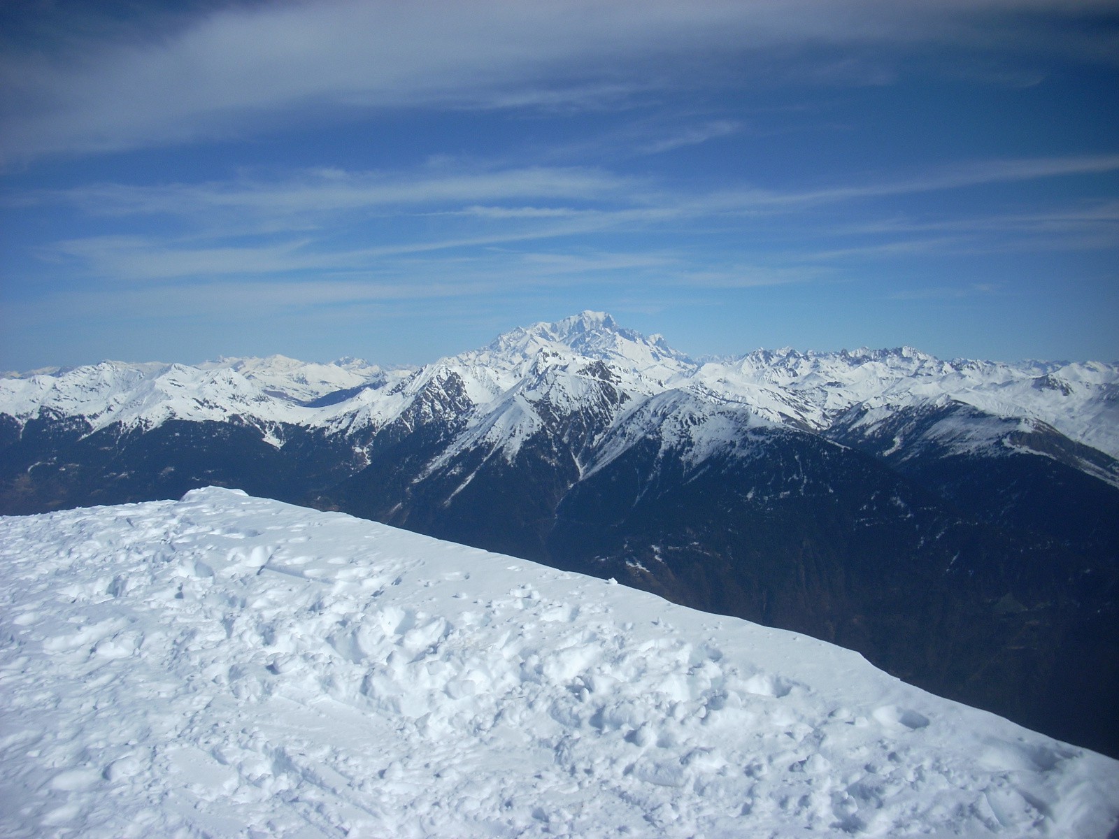 Sommet de Bellacha - vue sur le Mont-Blanc...