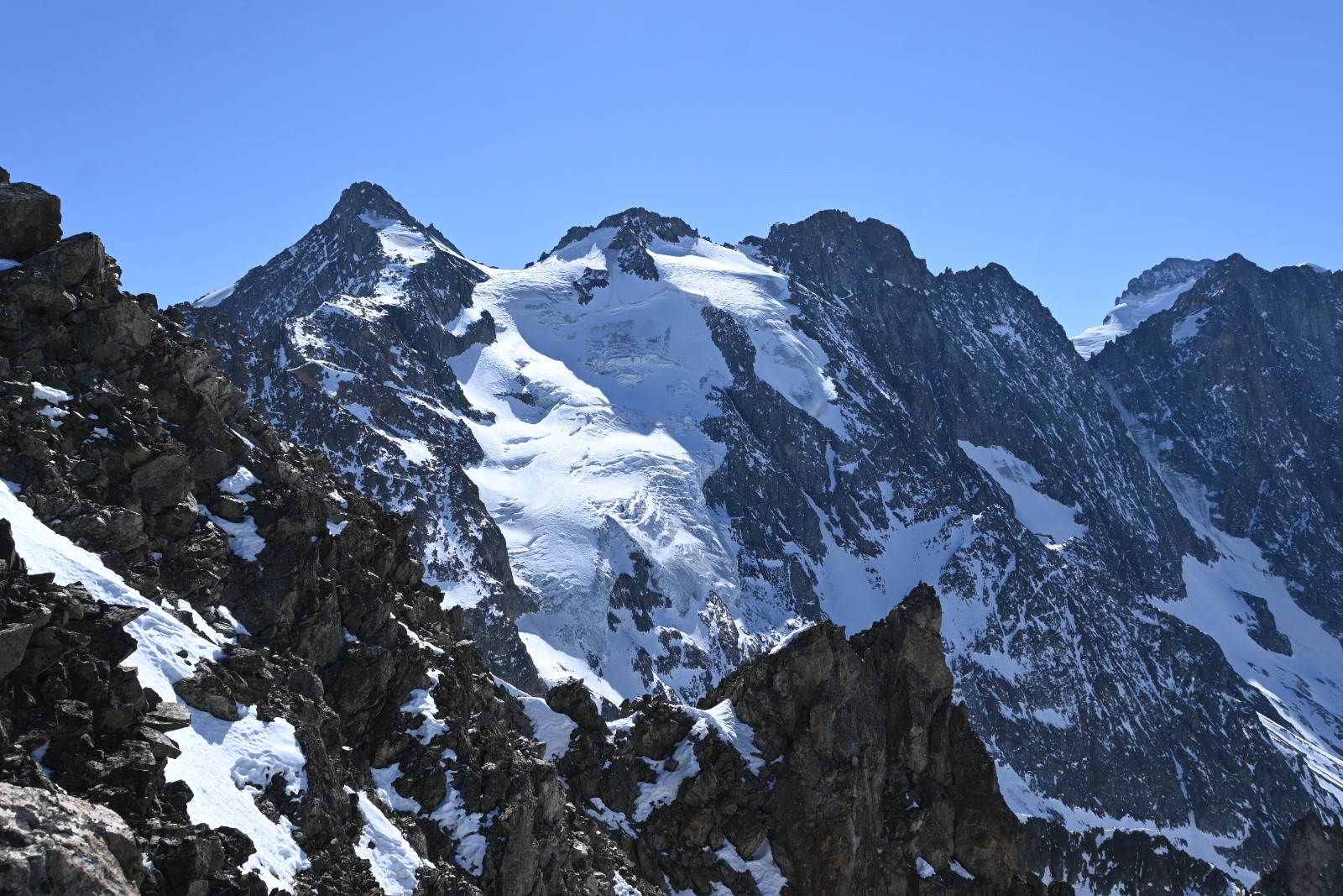 Glacier des Agneaux, Couloir N de Roche Faurio et Pic de Neige Cordier