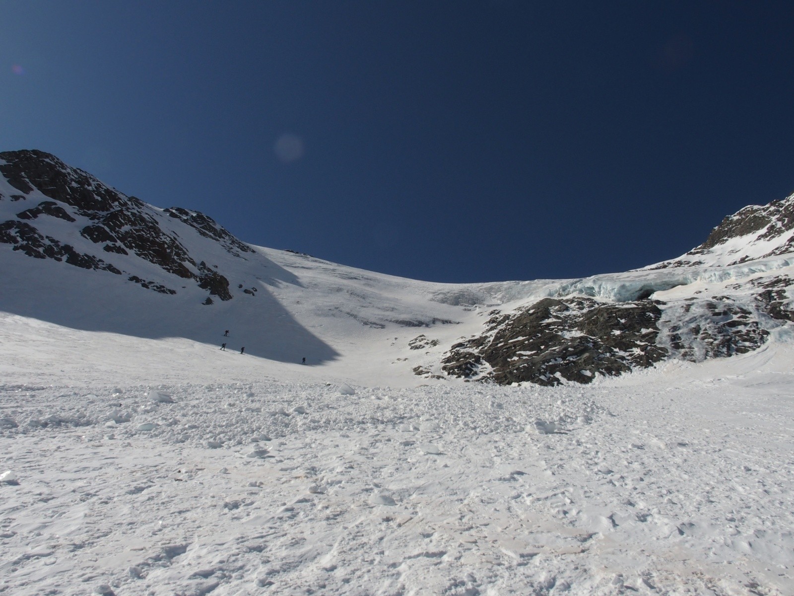  Le sérac et la pente raide du glacier du Troquairou !