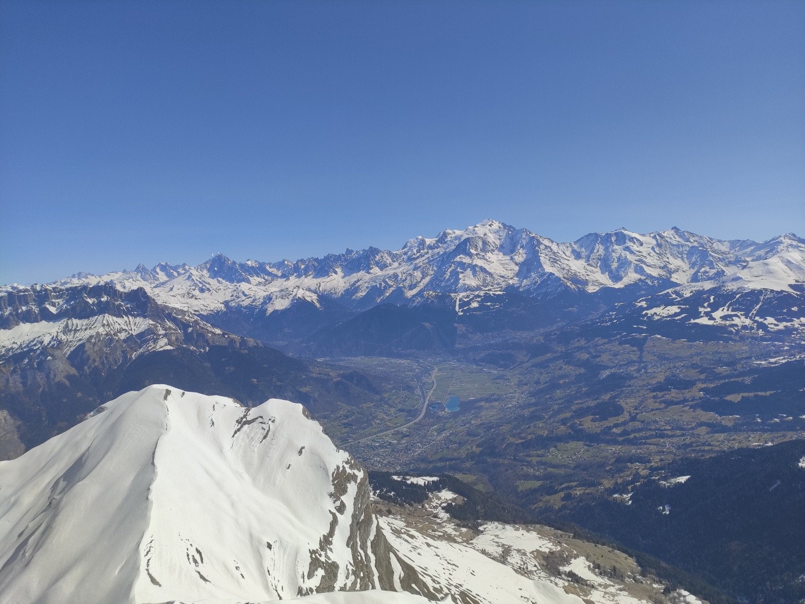Vue sue Sallanche et Mont Blanc&nbsp;