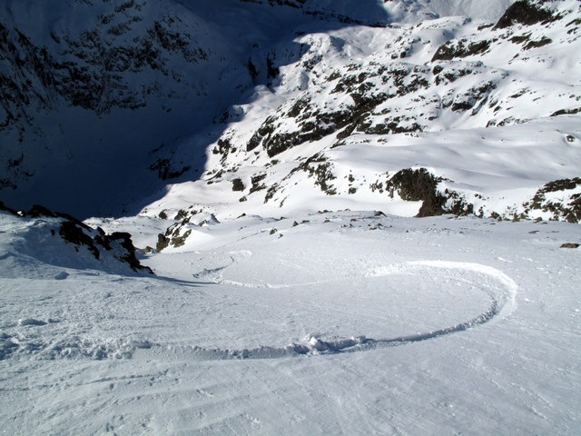Couloir W : Neige poudreuse