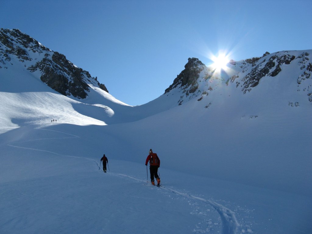 Col de Combe Laboye : En vue du col, après un peu de ski de fond