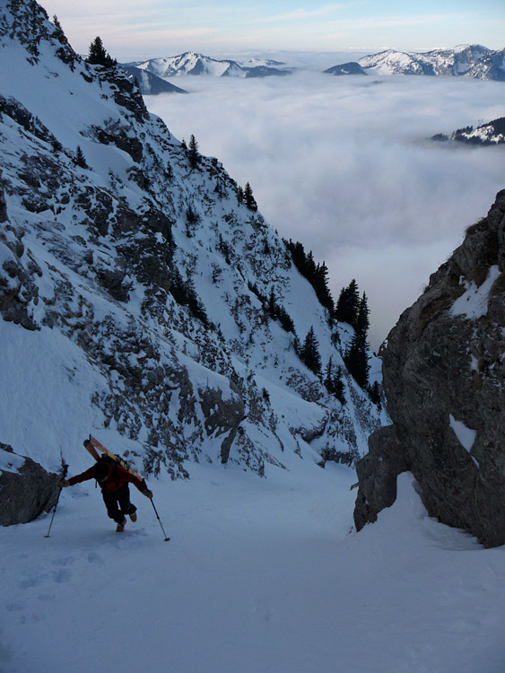Pic de la Corne : Partie centrale du couloir.