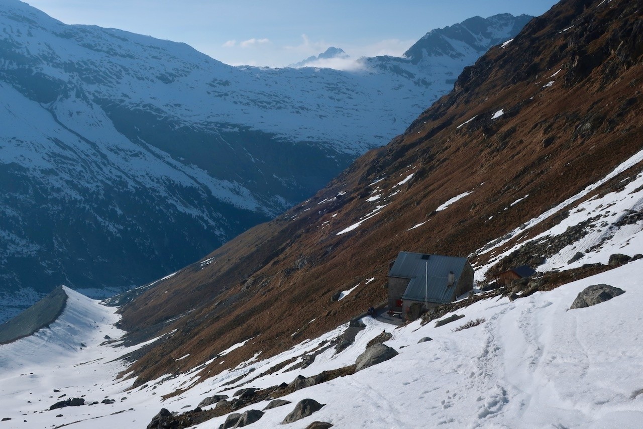 Cabane Tschiervia (pas facile d'accès sans neige)