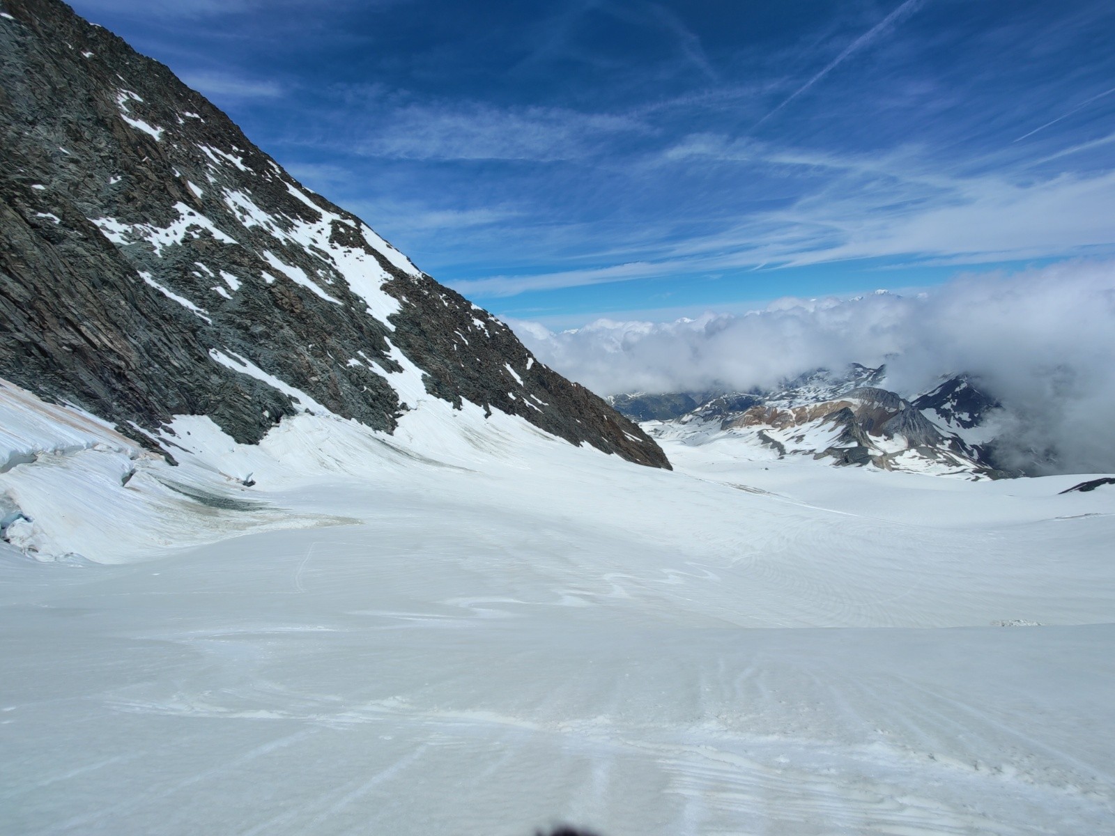 Moquette sur le glacier de Gébroulaz 