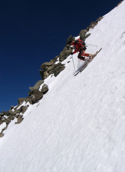 Pente sommitale : Jip skieur de l'impossible  ;o)