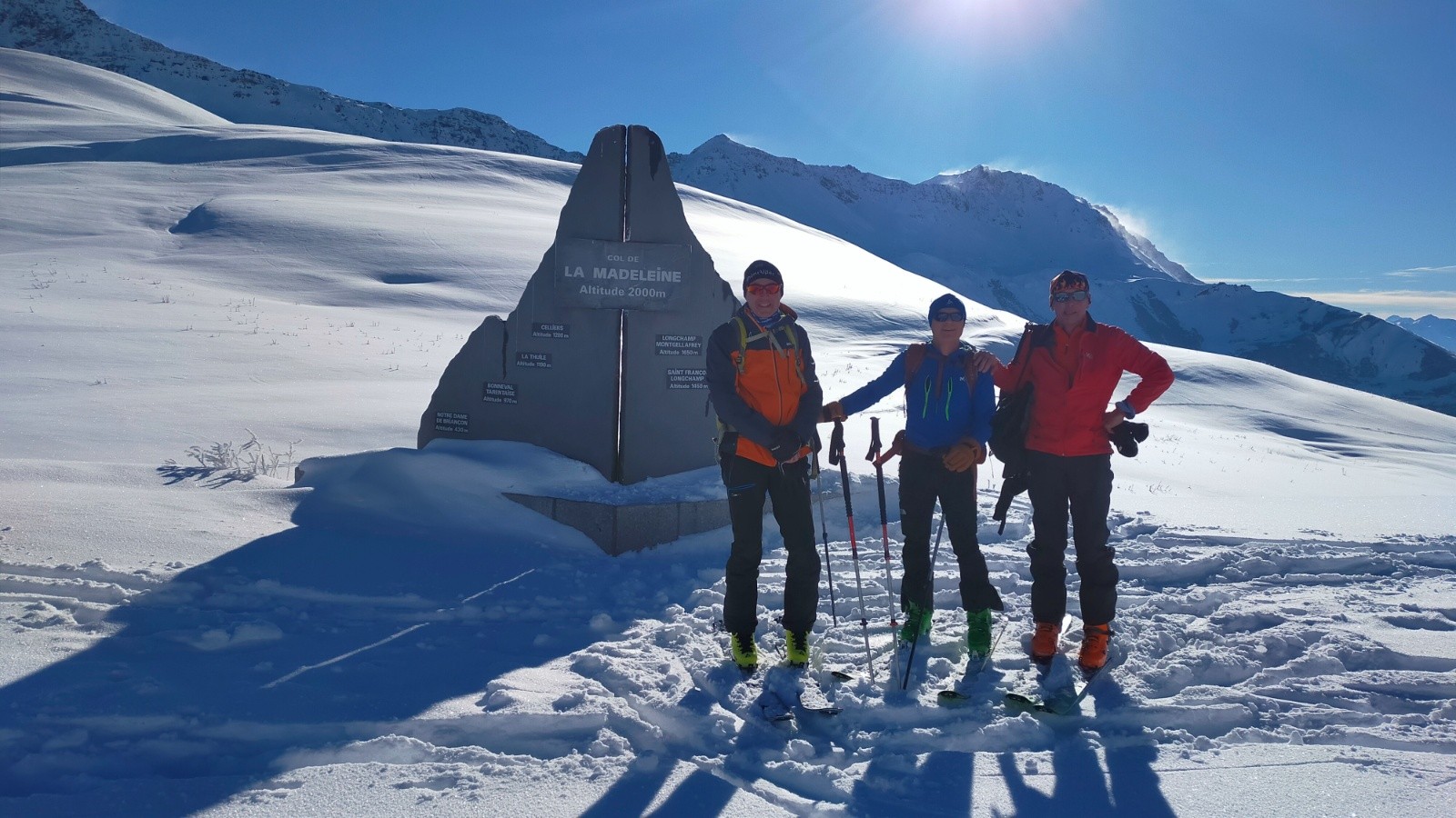 &nbsp;Le trio du jour au col de la Madeleine&nbsp;