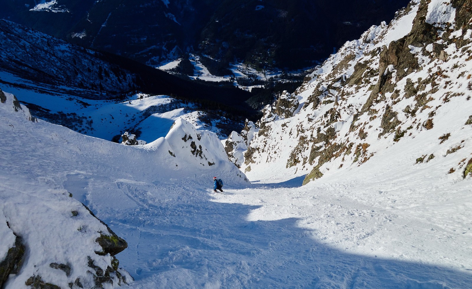 Le tiers inférieur entre les pinnacles...