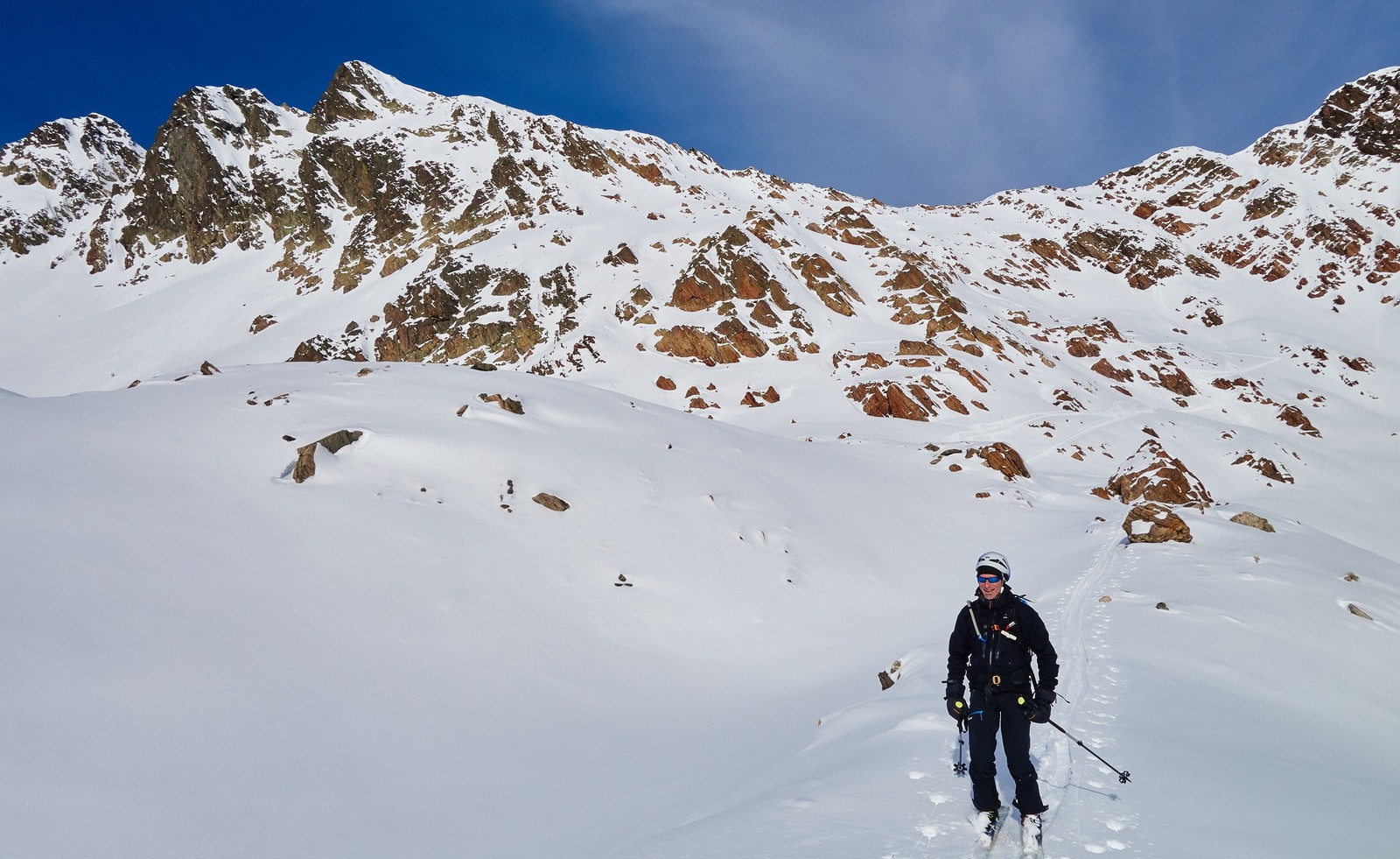 Steph sous le premier sommet du jour...