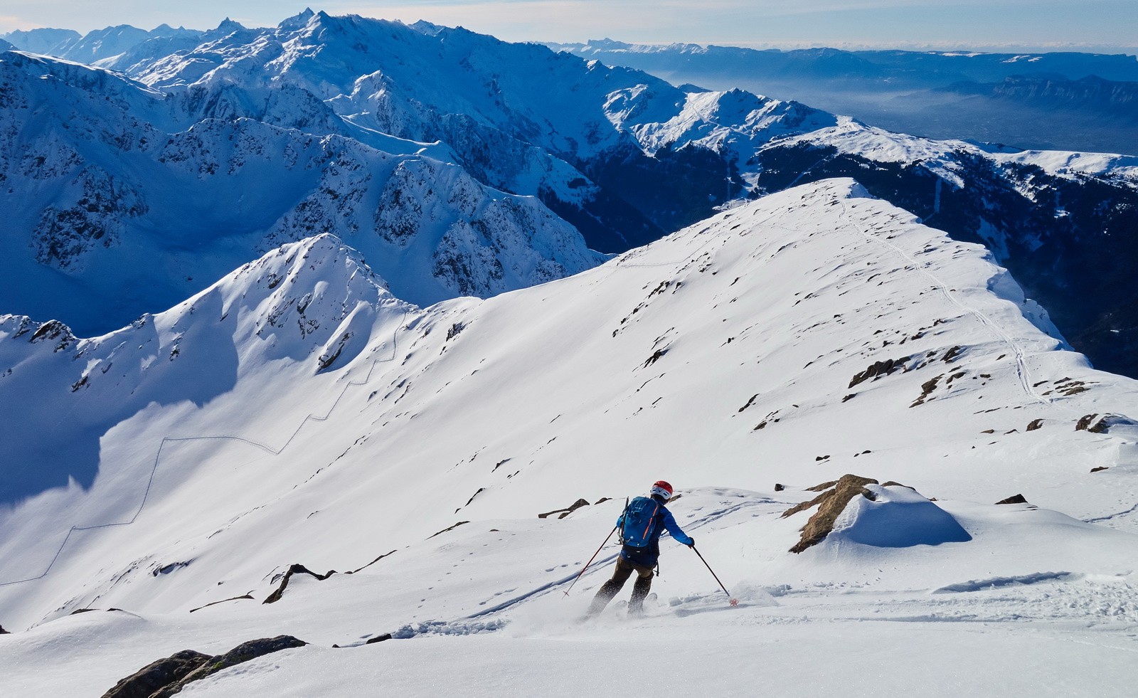 En route vers le collu d'accès...