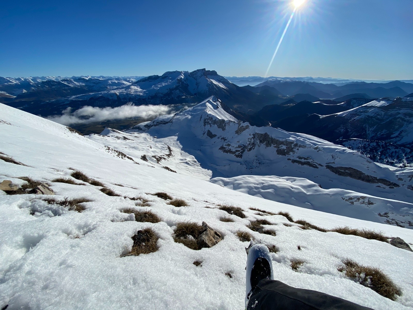 Sommet pente centrale