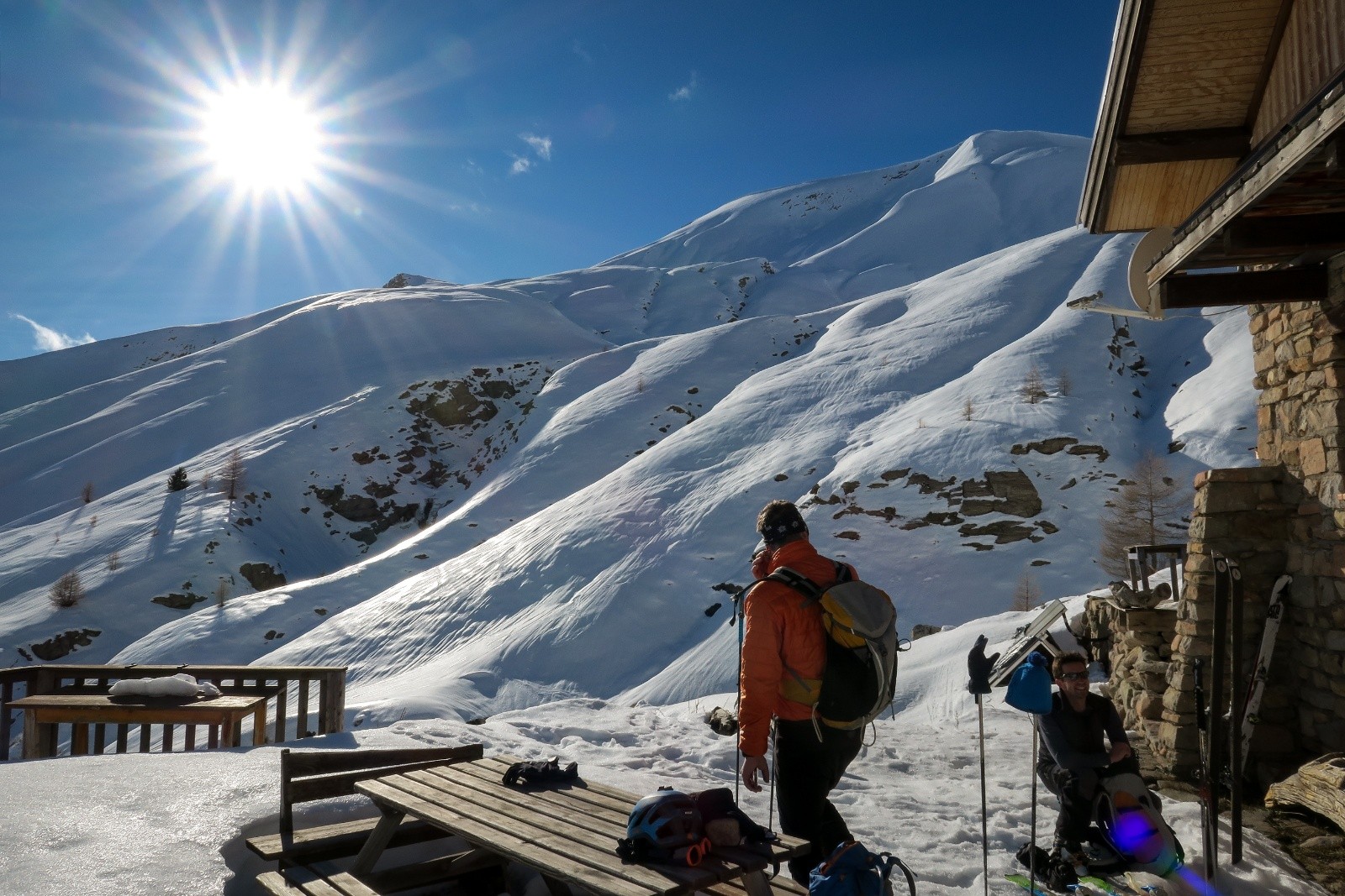 Pause casse croute au refuge&nbsp;