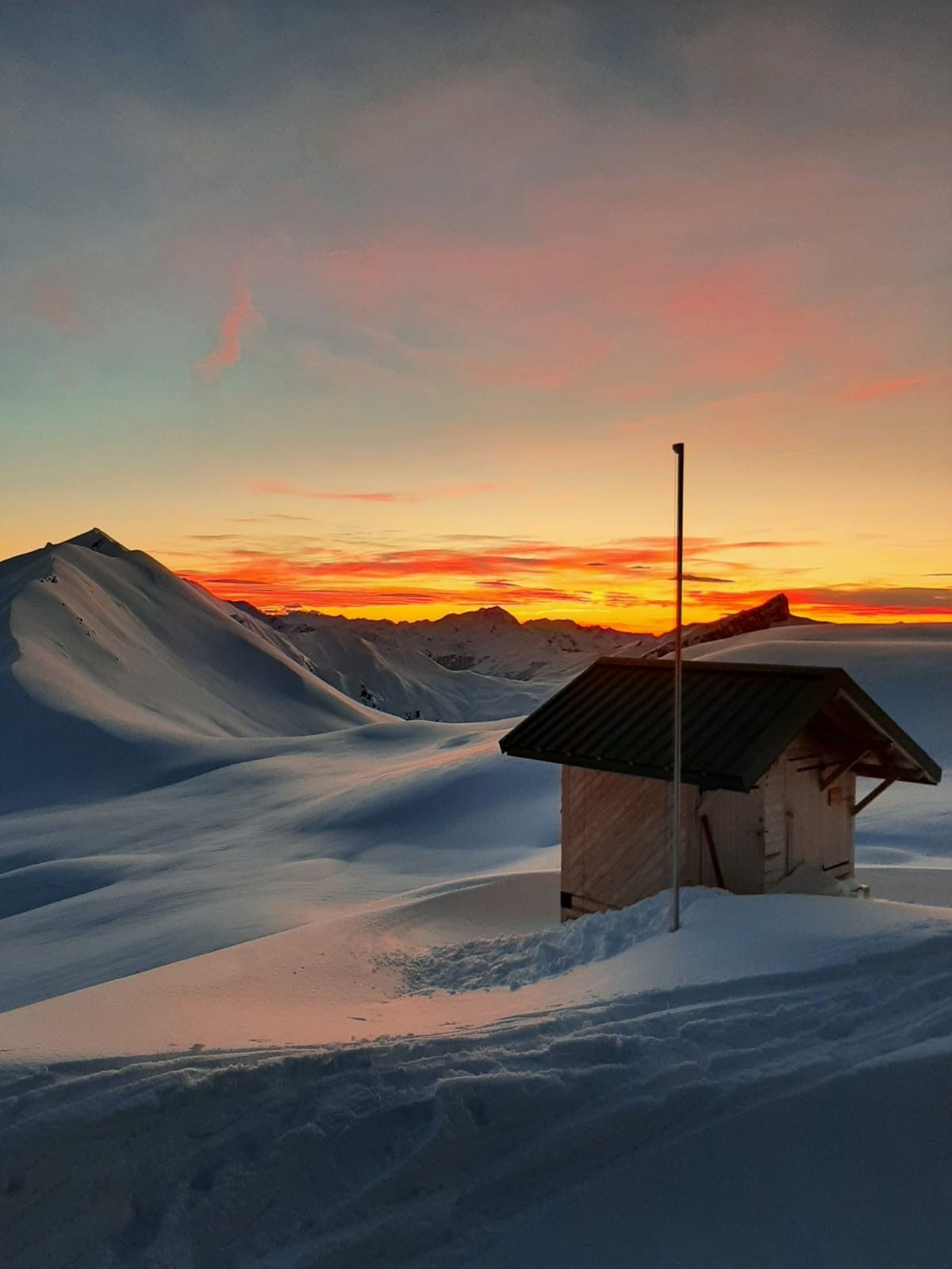 Coucher du Soleil depuis le refuge 