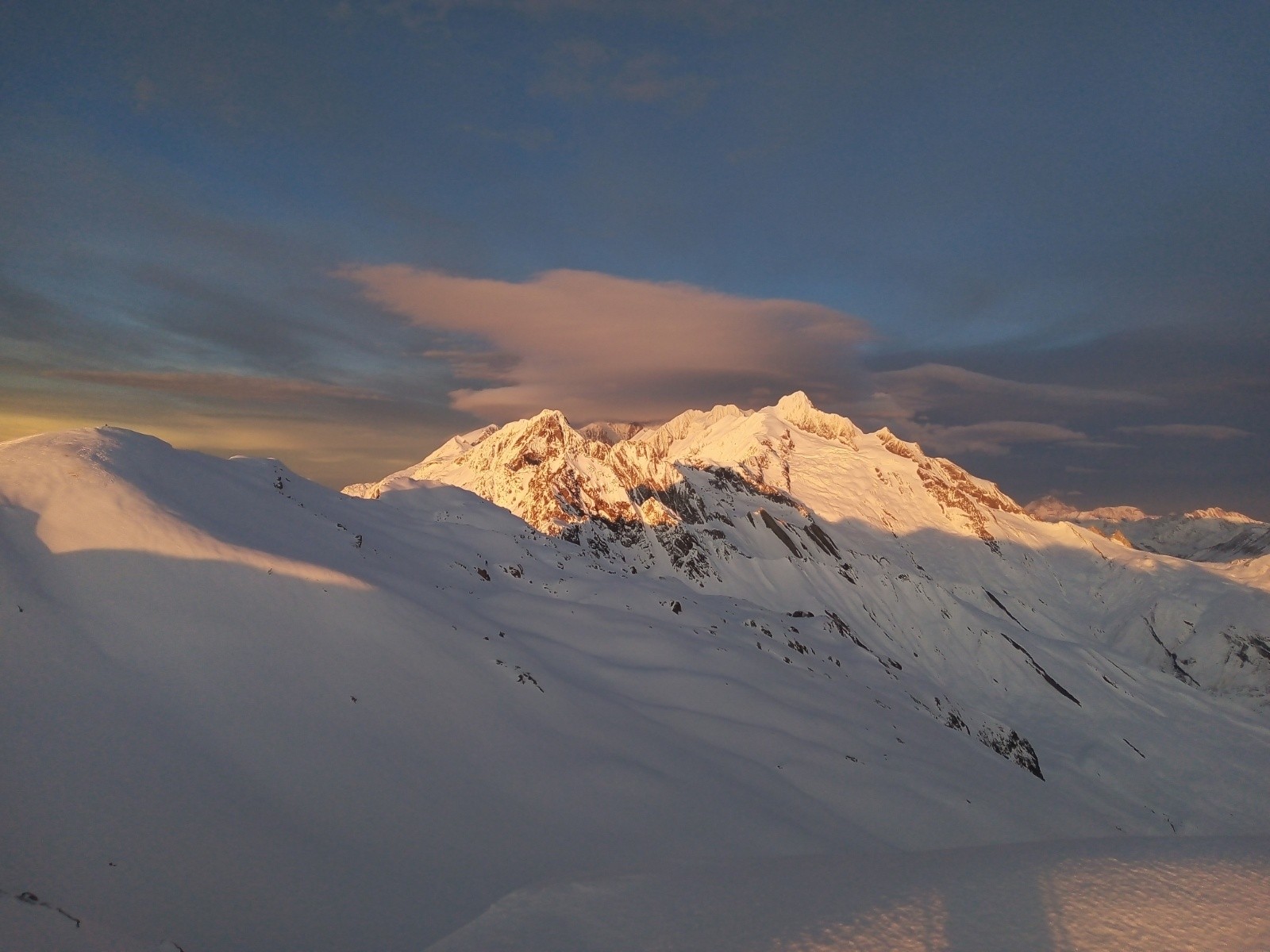 Mont Tondu et Aiguilles des Glaciers platrée  
