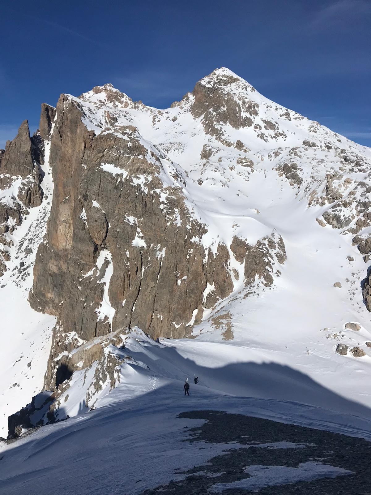 &nbsp;Depuis le col Albert, vue vers le Galibier (petite descente avant de remonter)