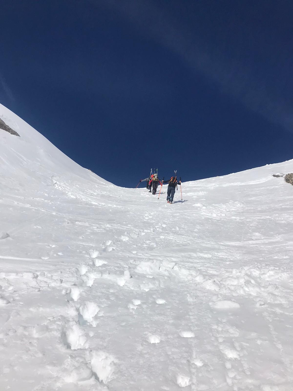 &nbsp;Fin de montée du couloir Albert
