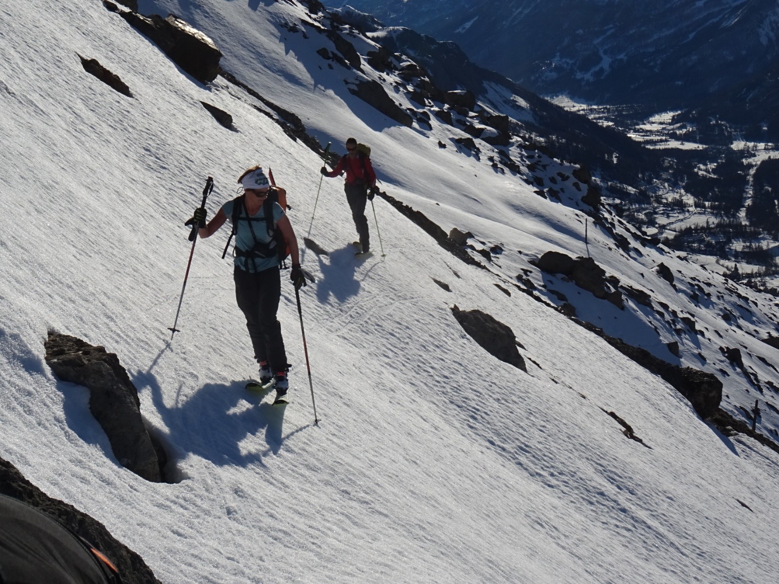 Avant de mettre les campons, vers 2300m (on aurait dû les mettre avant)