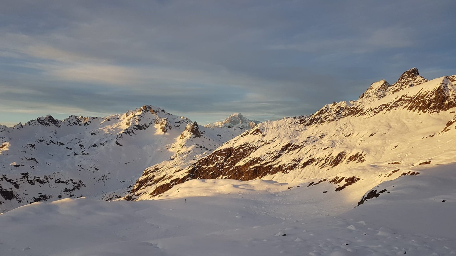 Coucher du Soleil sur le Mont-Blanc 