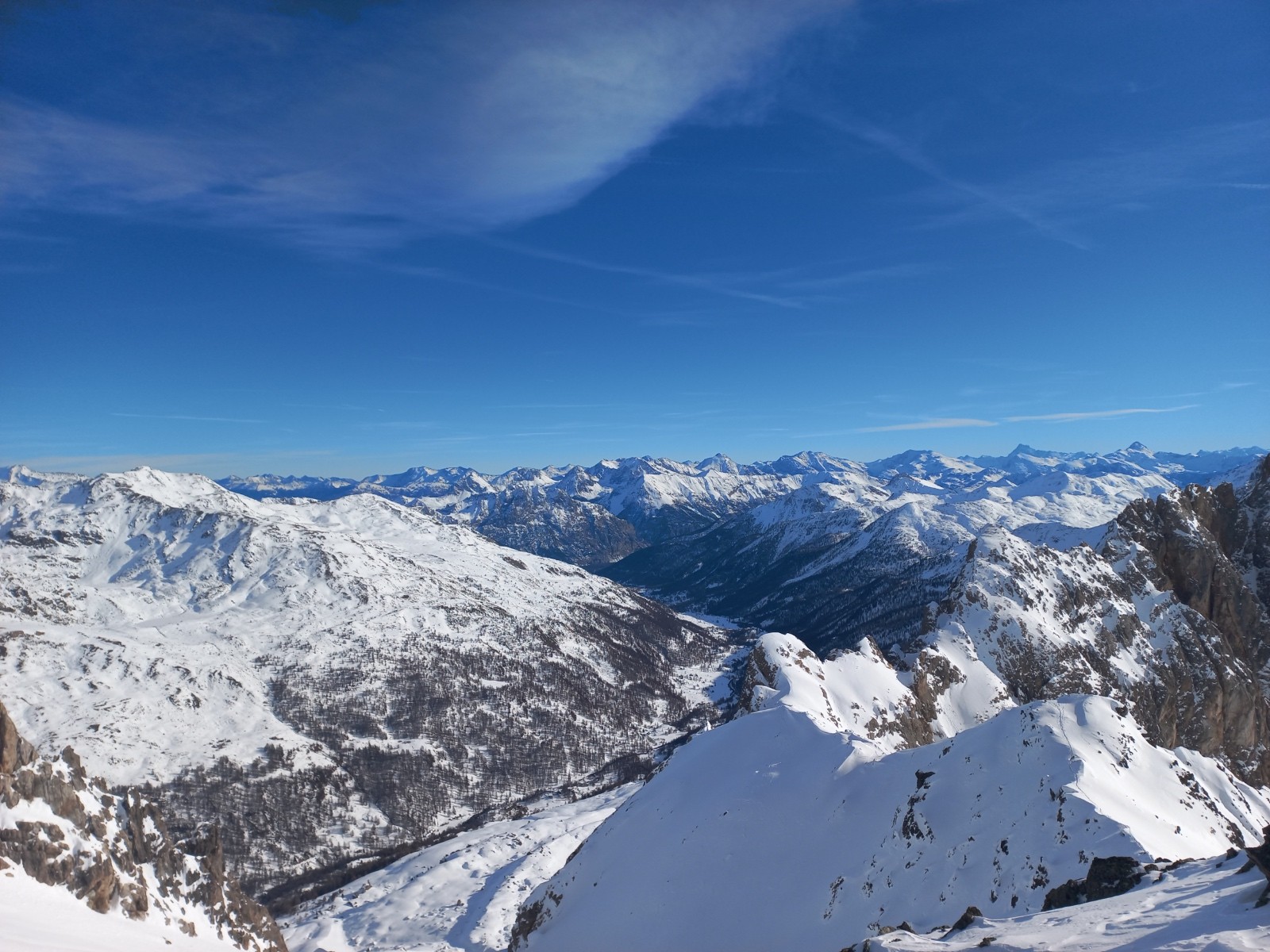 depuis le sommet, vue côté Névache