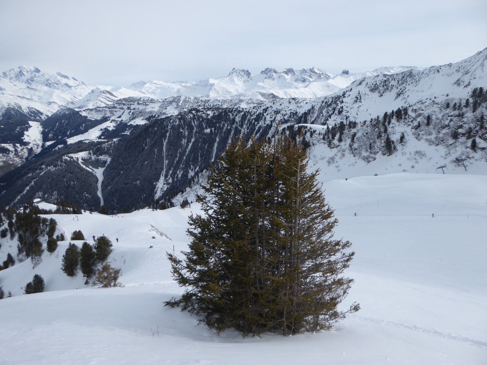 Vers la gare d'arrivée du télésiège de Prapolay&nbsp;