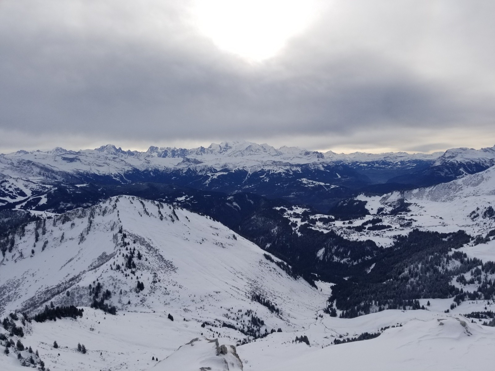 Massif du Mont Blanc depuis Chalune