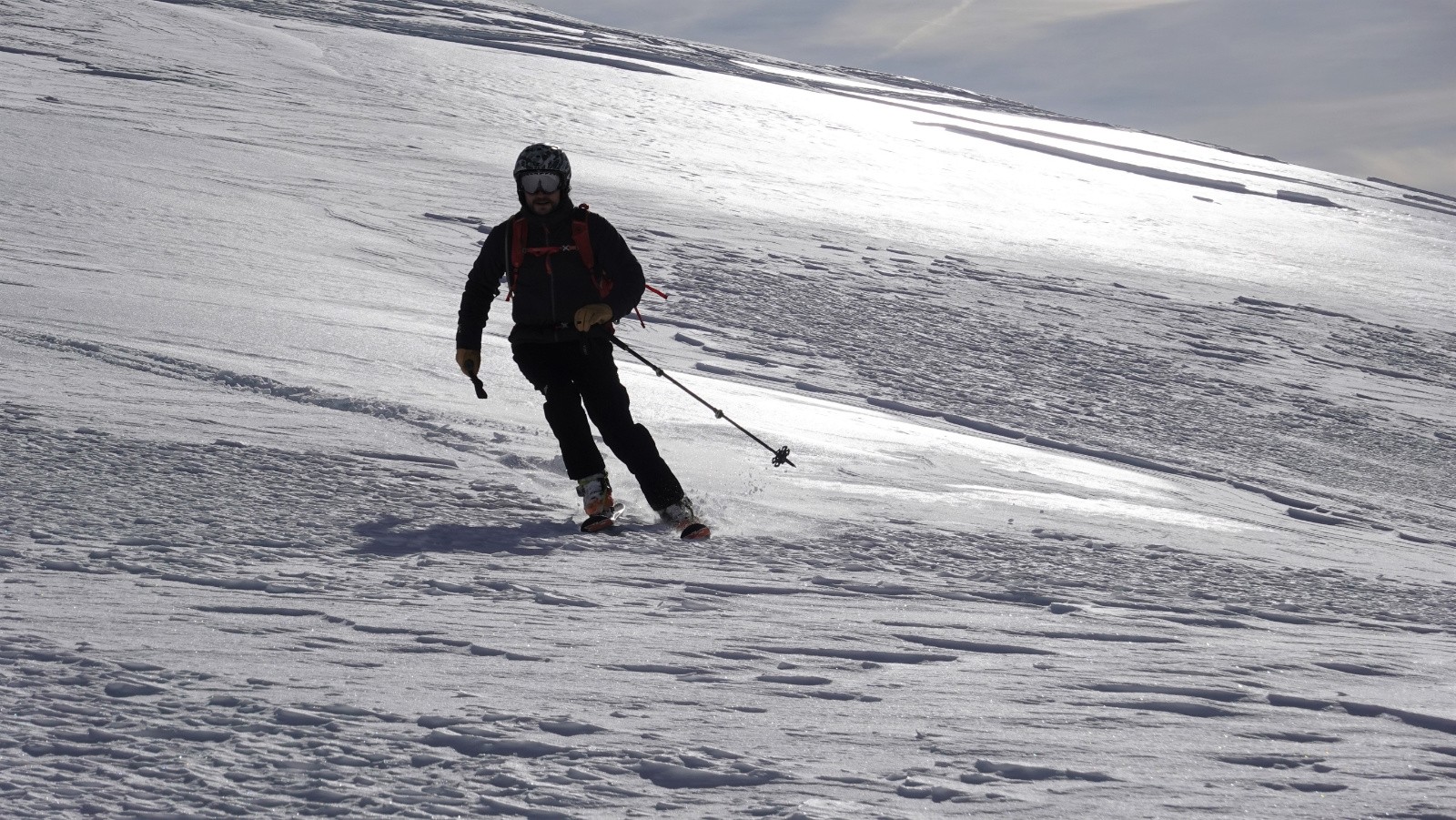 Du bon ski dans cette contre-pente orientée Nord